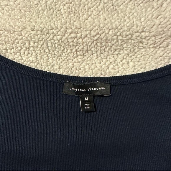 Universal Standard Blue Ribbed Tee Shirt Midi Dress - Picture 8 of 12